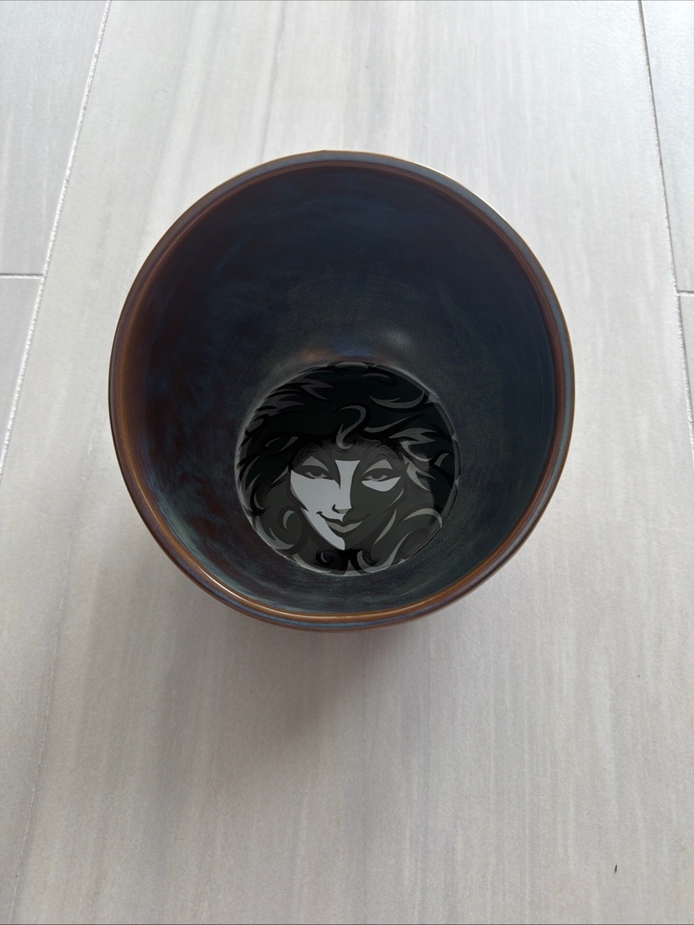 Disney Madame Leota Black Ceramic Art Bowl from The Haunted Mansion